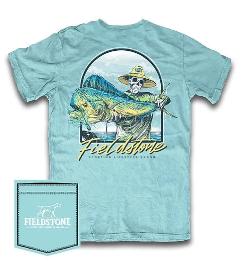 Fieldstone deep sea skeleton Pocket Tee