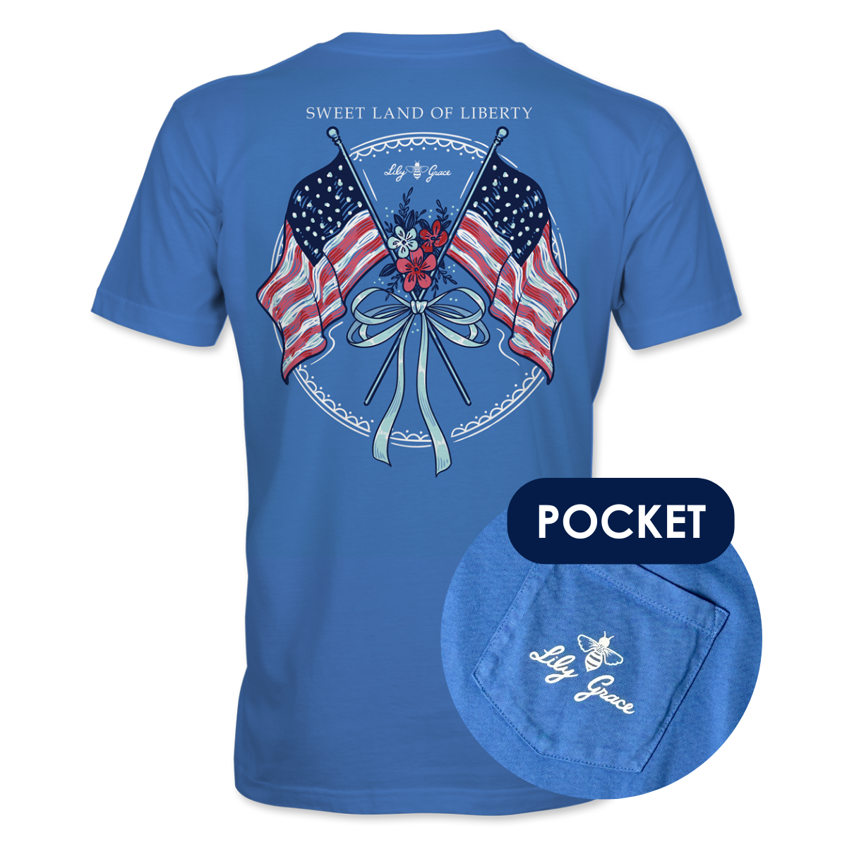 Lily Grace "Patriotic Bow” T-Shirt