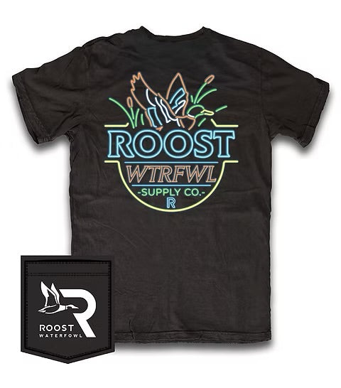 Roost Neon Sign tshirt