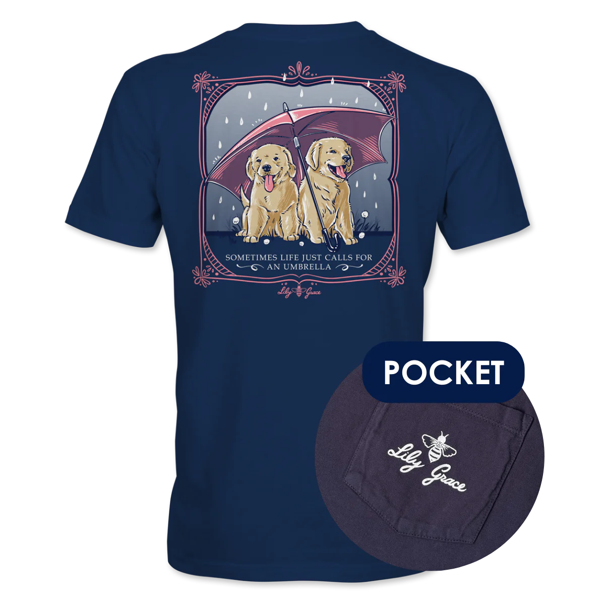 Lily Grace "umbrella pups” tshirt