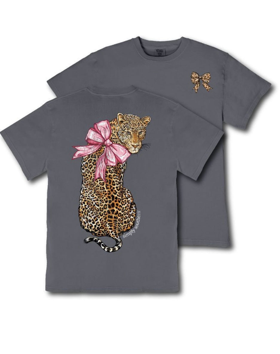 Simply southern mineral washed leopard tshirt