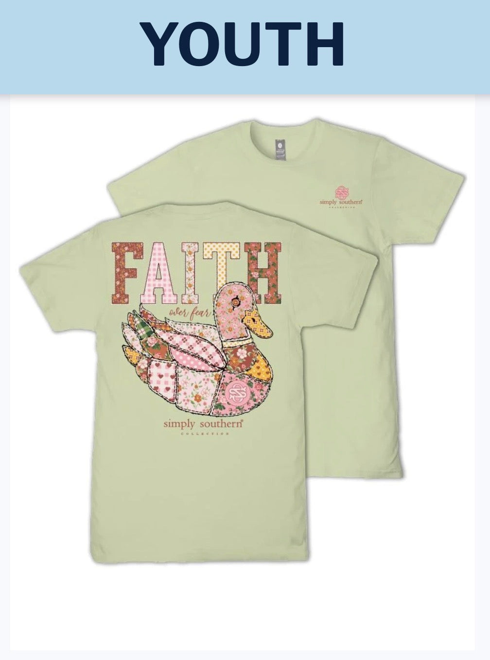 Simply Southern YOUTH “faith” Short Sleeve