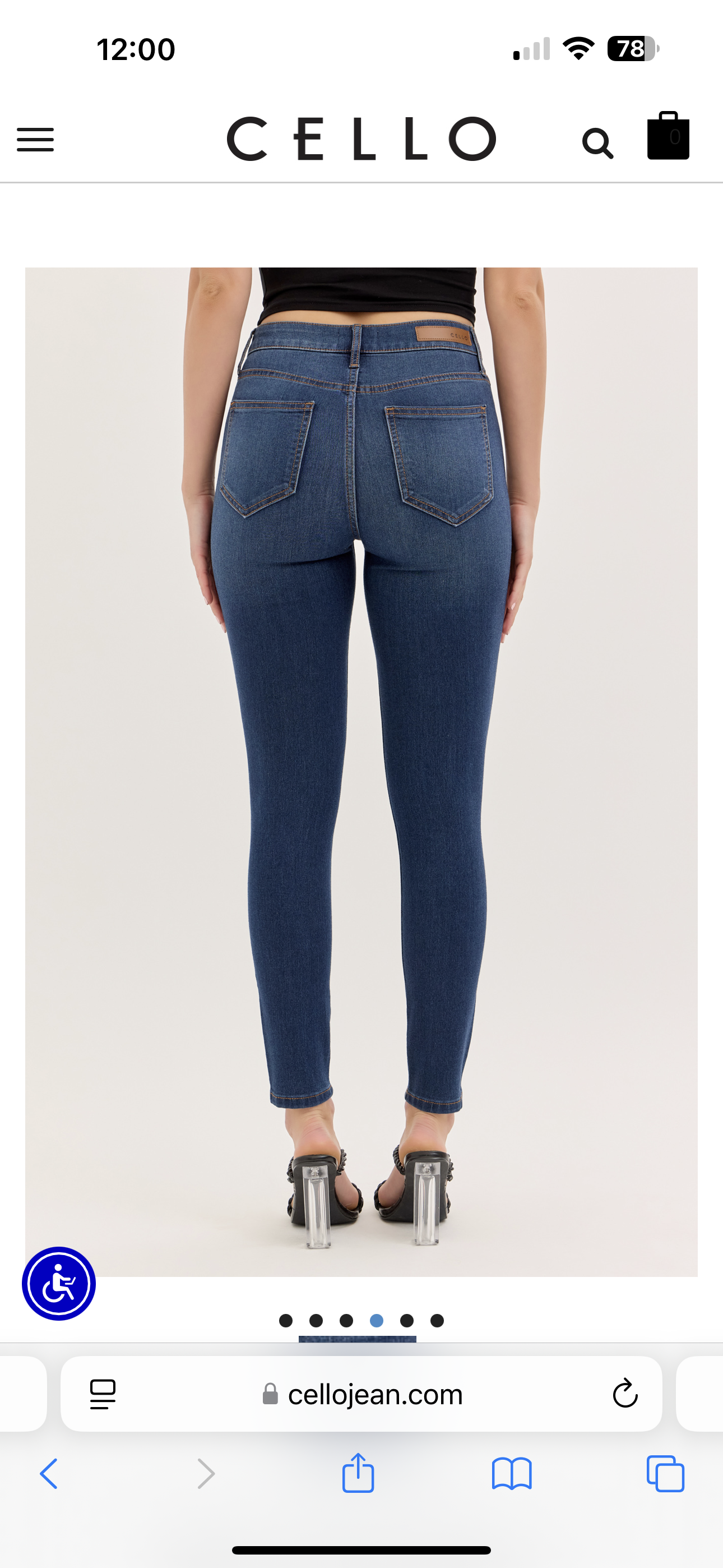 Cello high rise dark denim skinny jeans