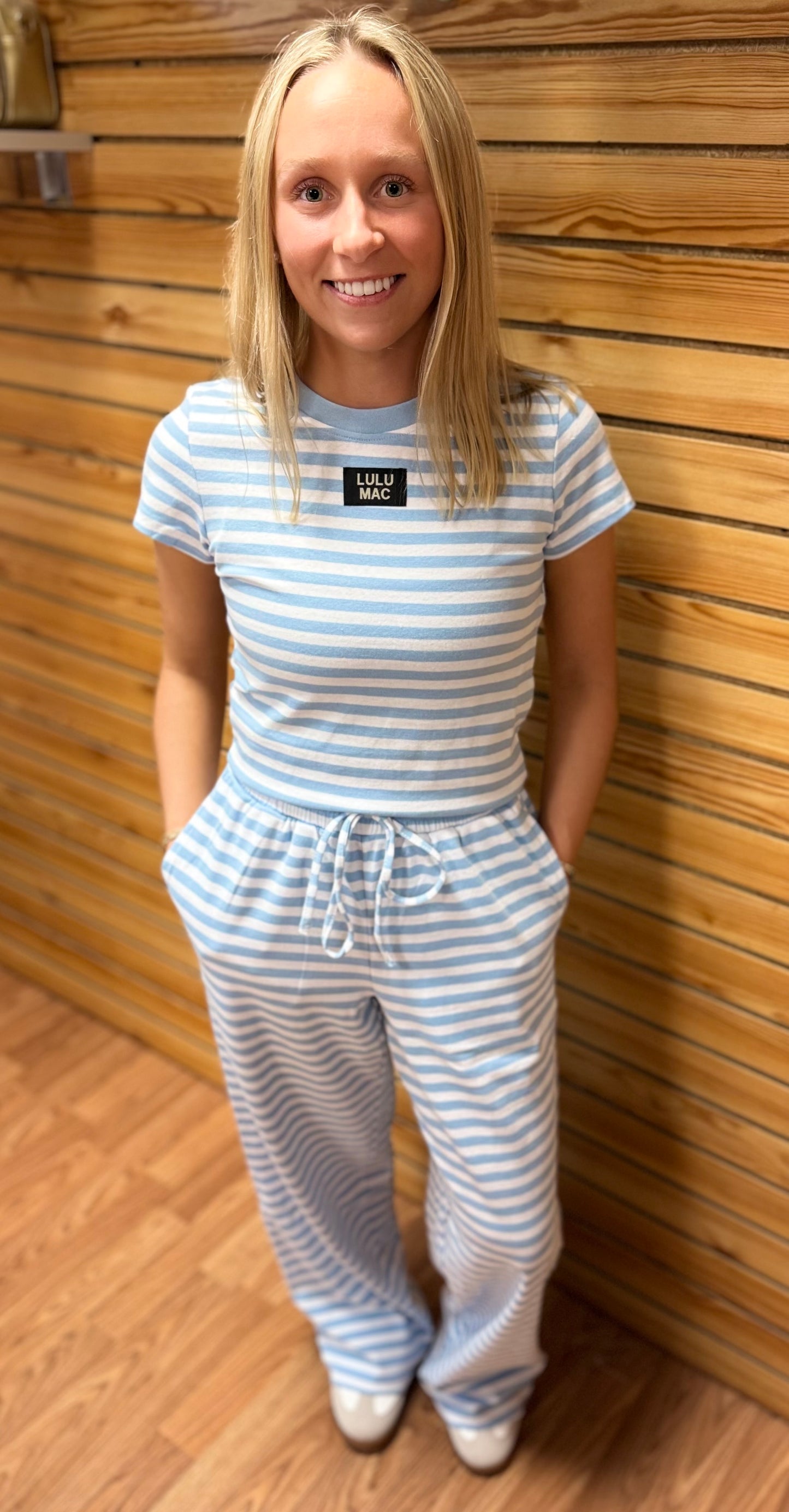 LULU Mac Light Blue stripe pants