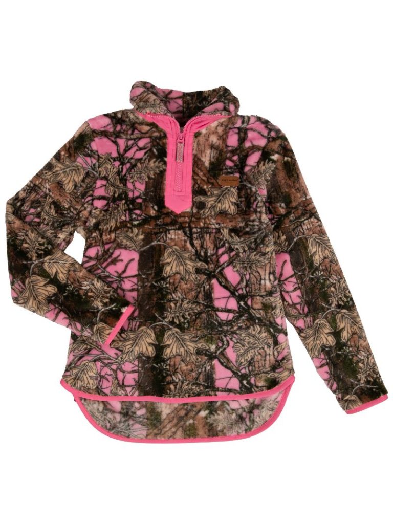 Simply Southern Youth camo pink pullover