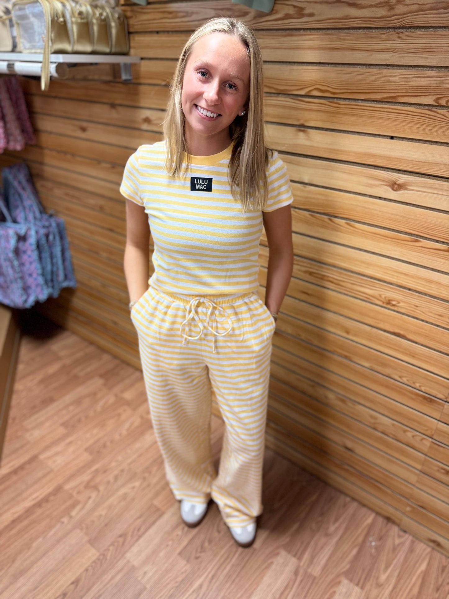 LULU Mac Yellow stripe pants