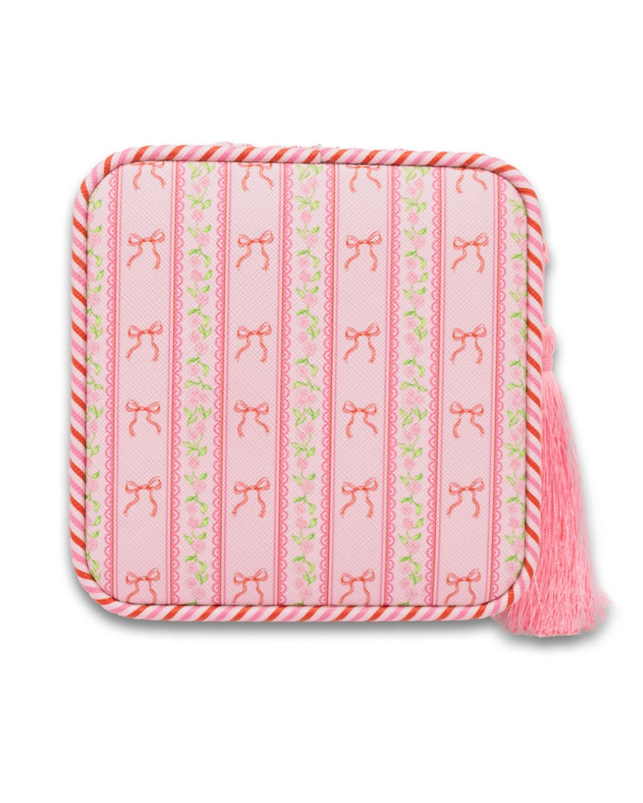 Tassel Jewelry Case | Blush Stripes
