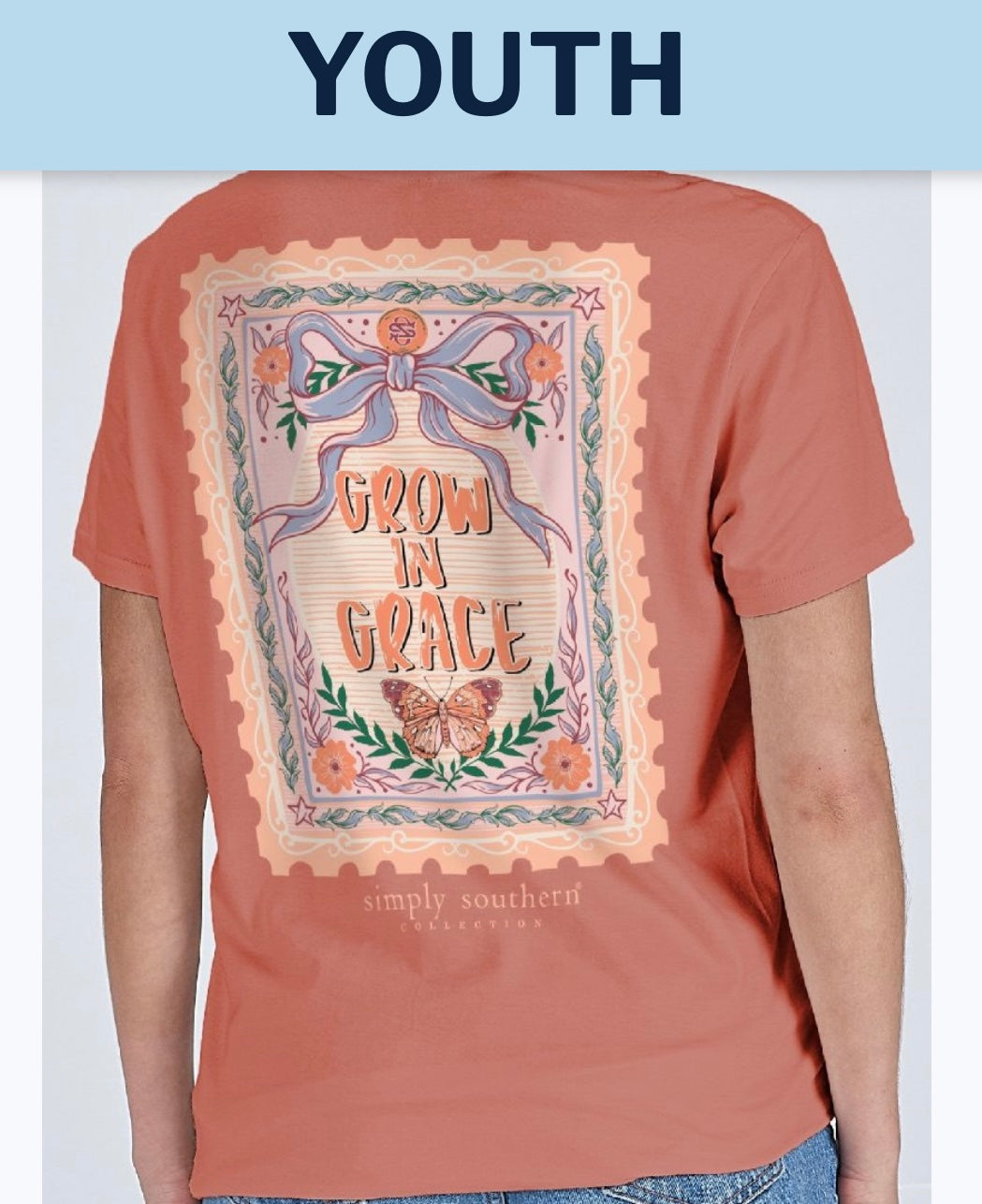 Simply Southern YOUTH “Grow in Grace” Short Sleeve