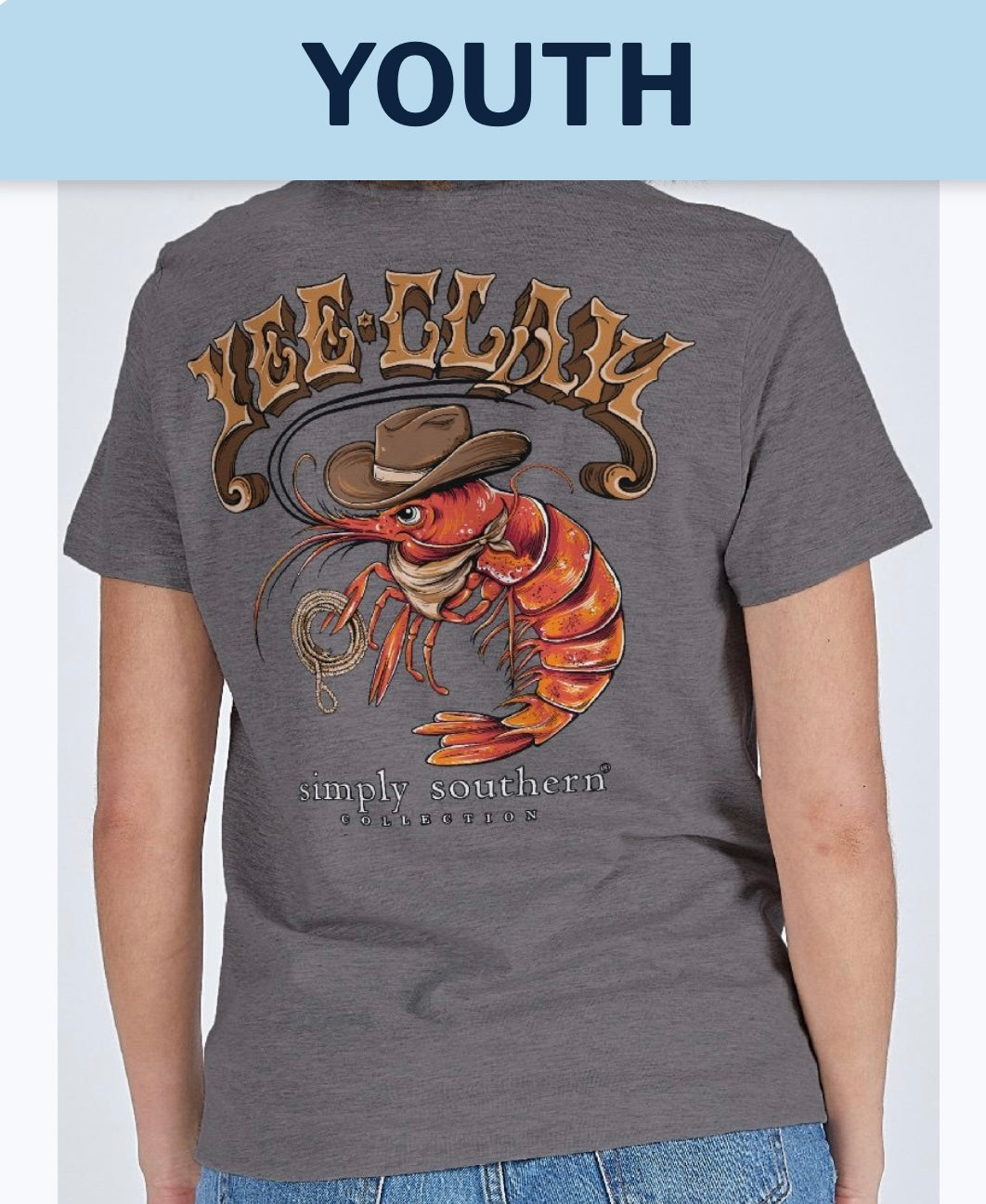 Simply Southern YOUTH Shrimp Short Sleeve