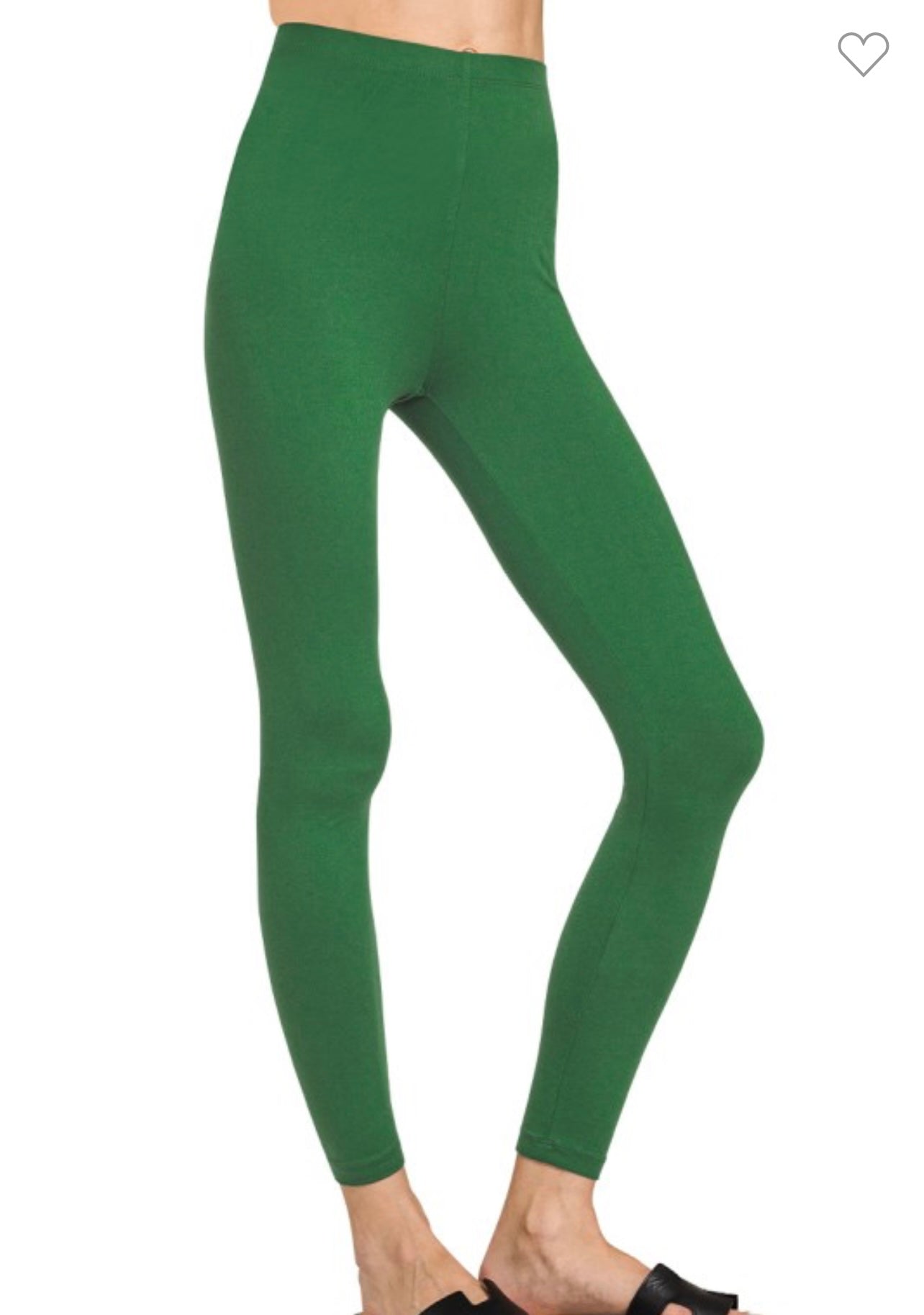 Zenana Premium Microfiber Waistband Leggings | Dark Green
