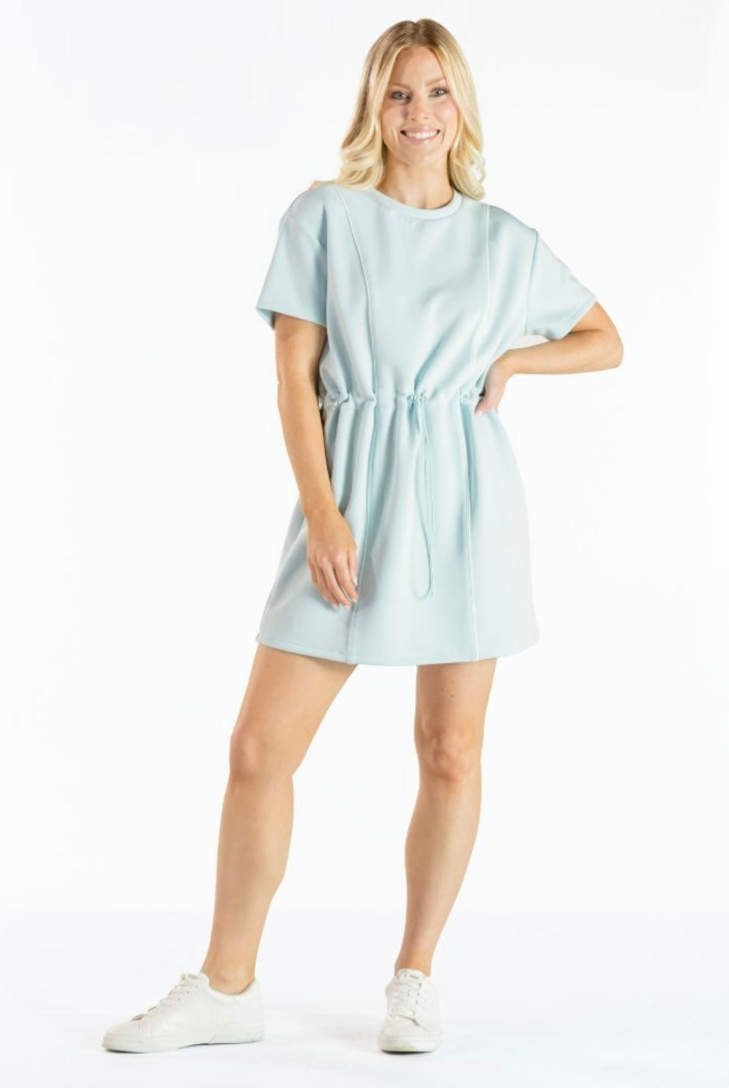 Short Sleeve Lounge Dress | Robin Egg Blue X-Large Short Sleeve Lounge Dress | Robin Egg Blue X-Large
