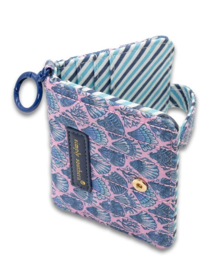 Quilted ID Wallet | Scallop Shell