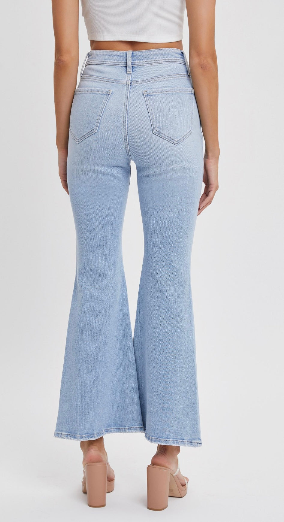Cello Petite High Rise Super Flare|Light Denim