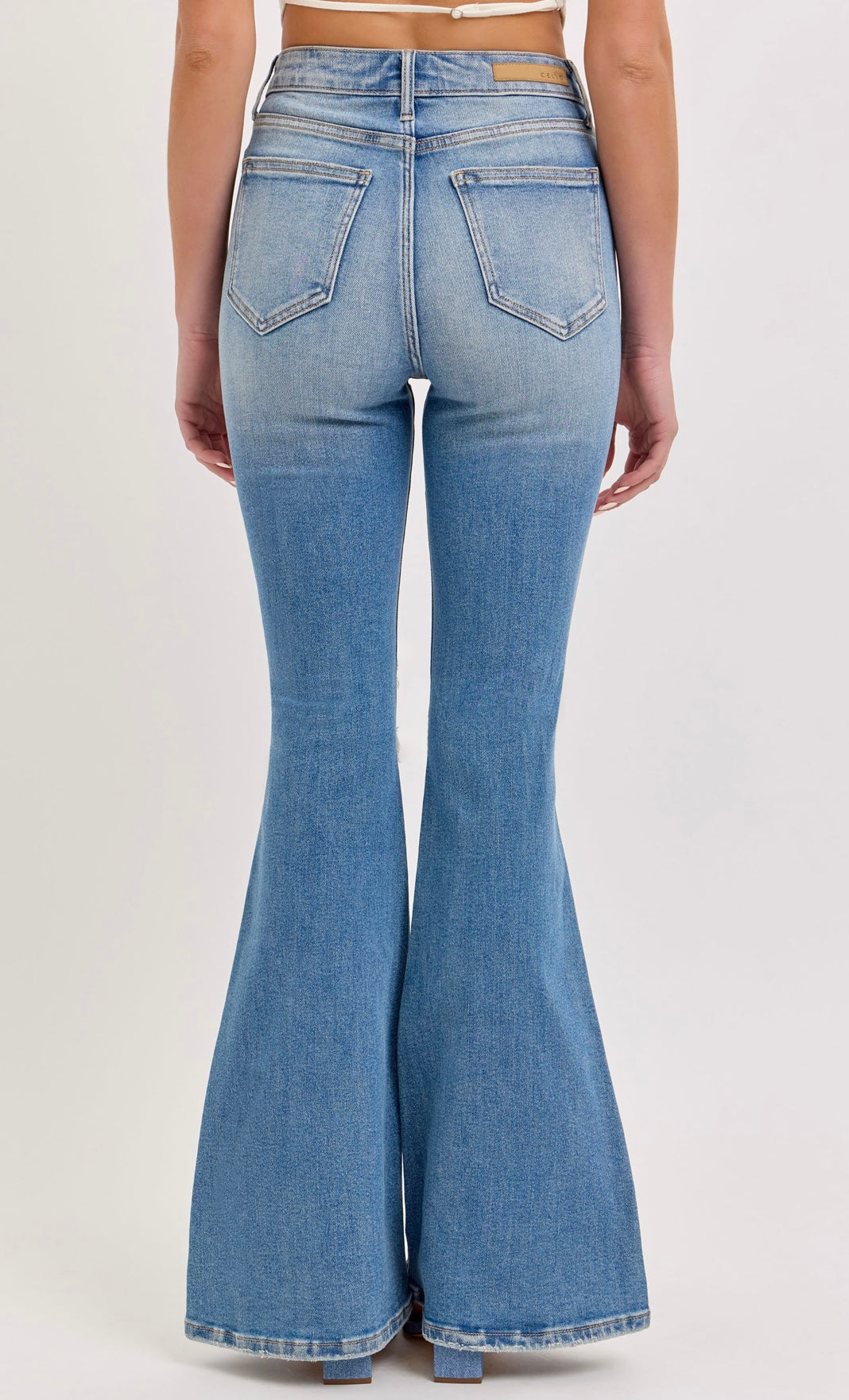 Cello High Rise Super Flare with DBL Front Scoops