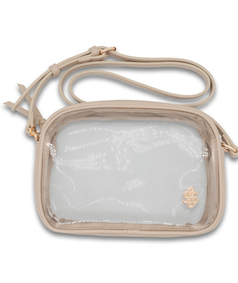 Vegan Leather Stadium Bag | Beige