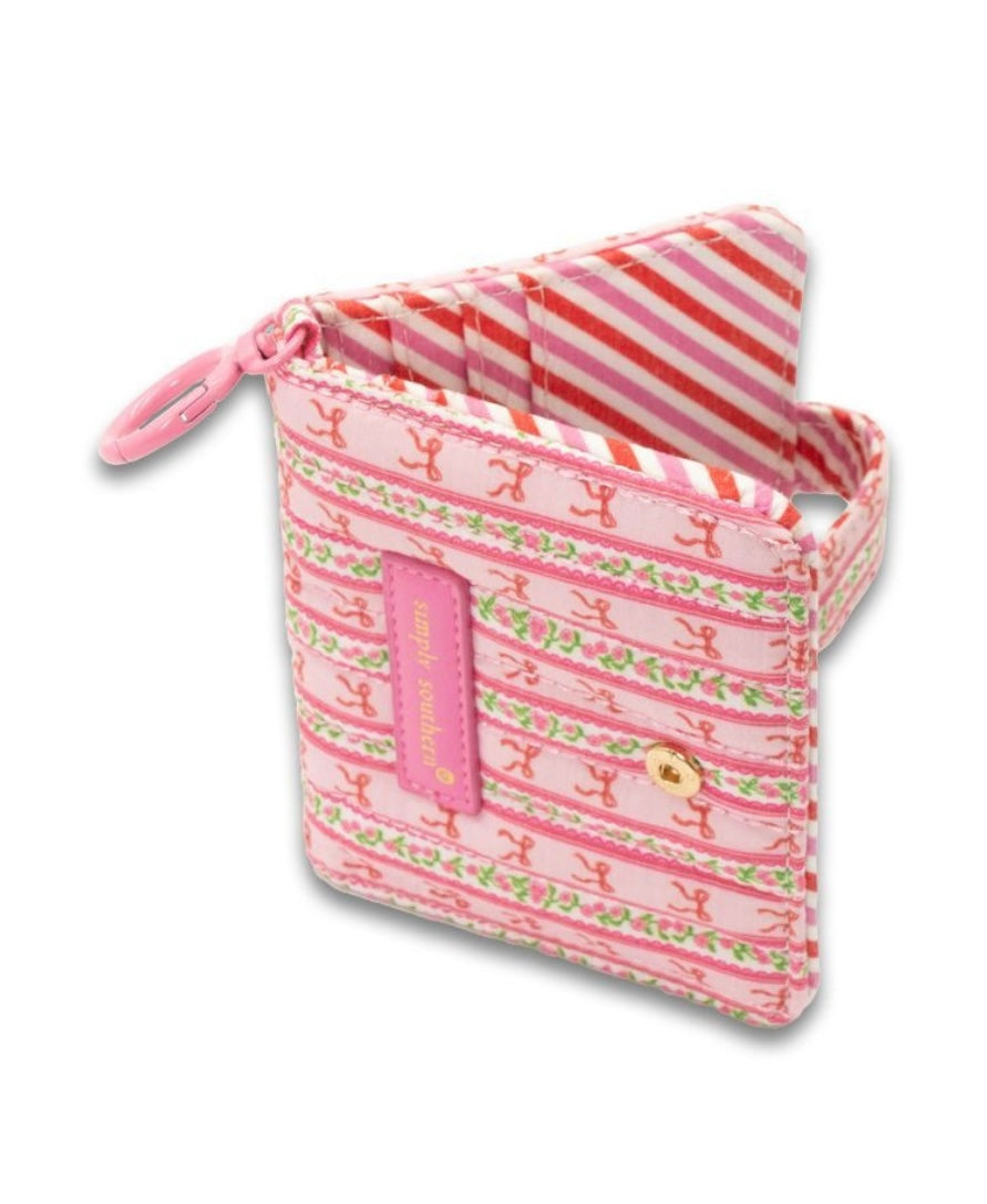 Quilted ID Wallet | Blush Stripe