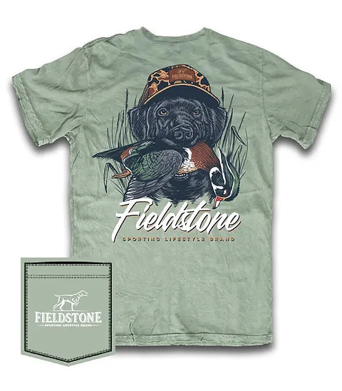 Fieldstone lab woodie Short Sleeve Pocket Tee