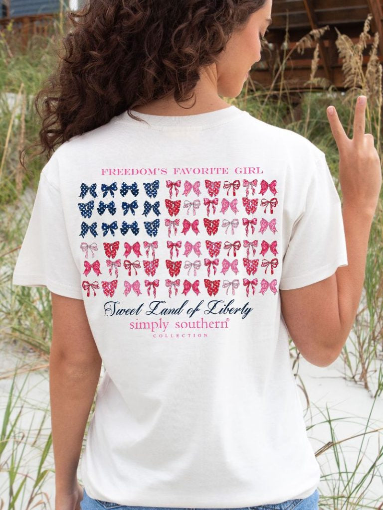 Simply Southern "Bow Flag" Short Sleeve Tee