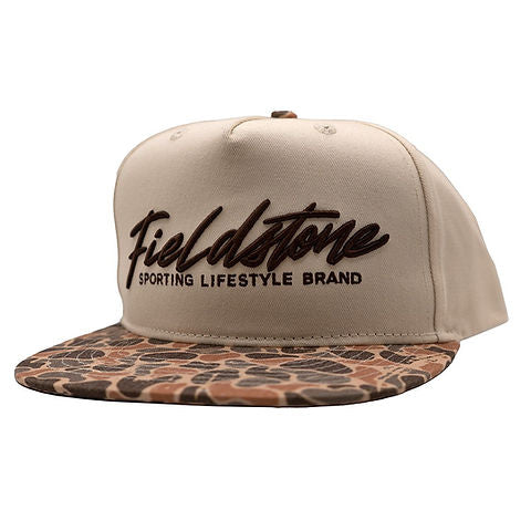 Fieldstone Canvas Autumn Cream Camo Bill Hat