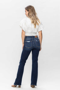 JUDY BLUE HIGH WAISTED VINTAGE FRAYED HEM BOOTCUT