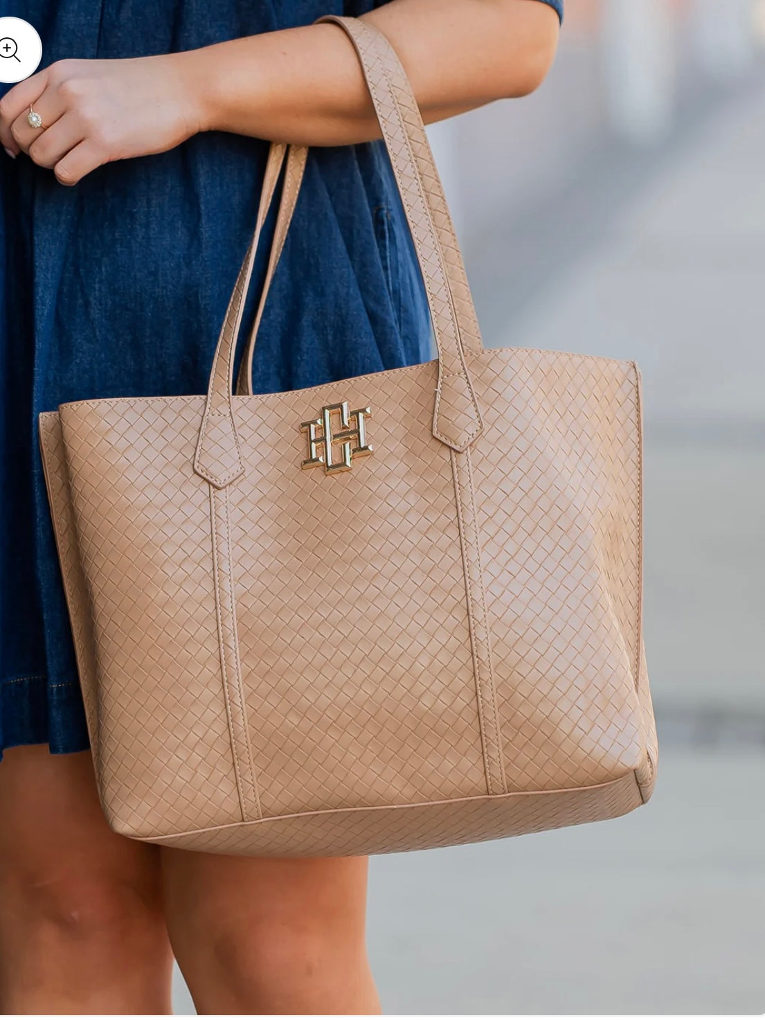 Heath Tote Bag | Woven Tan