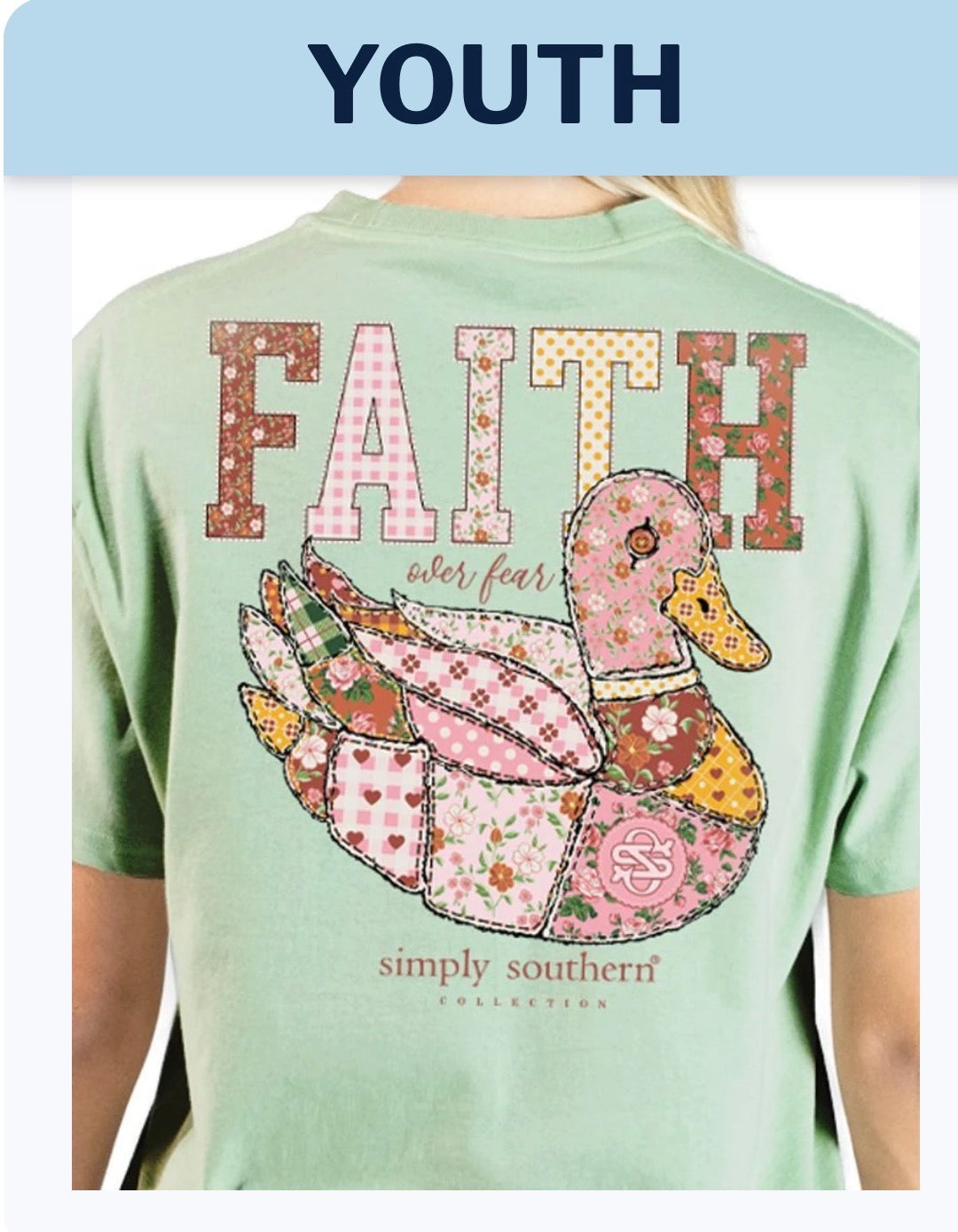 Simply Southern YOUTH “faith” Short Sleeve