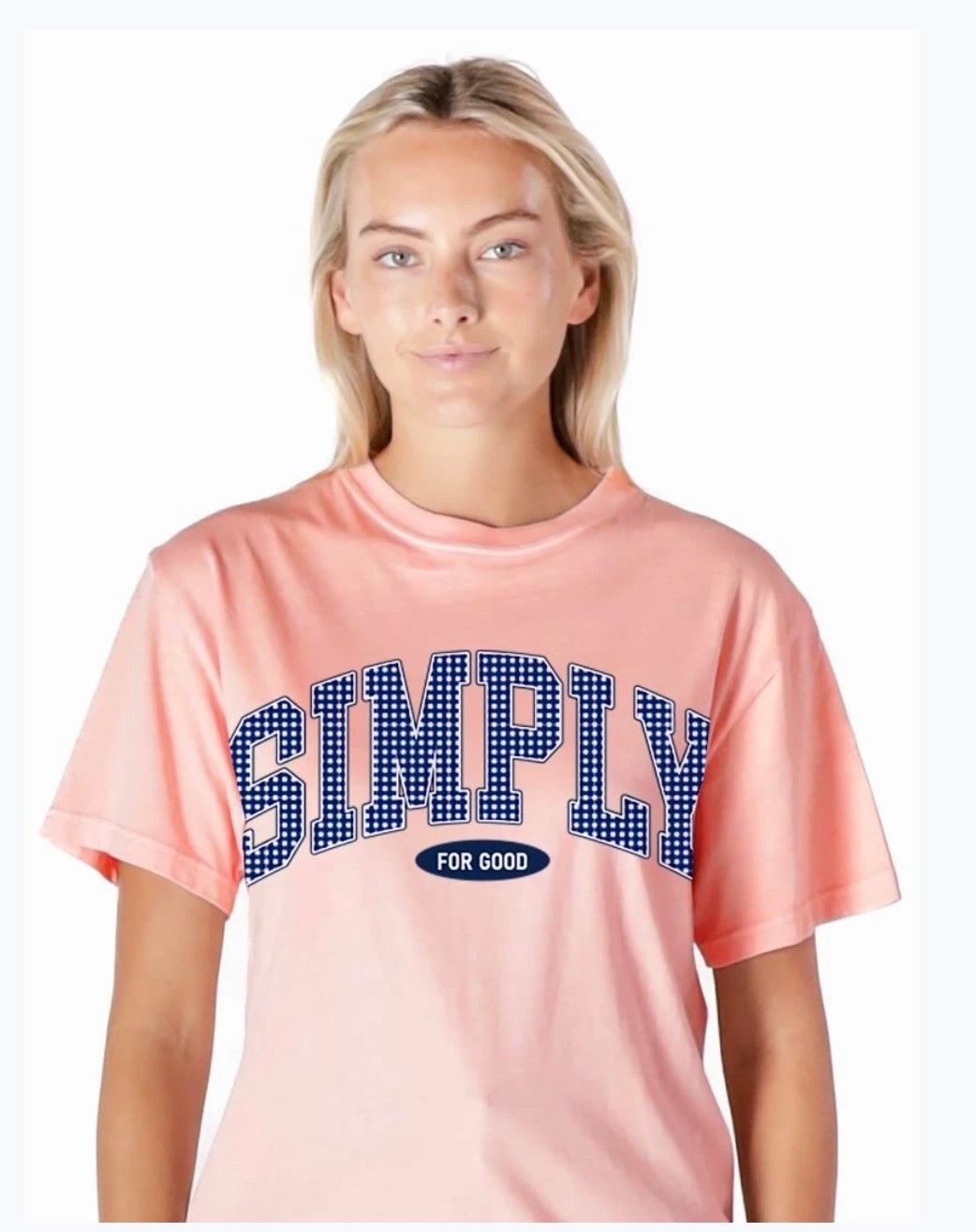 Simply southern mineral washed plaid logo tshirt