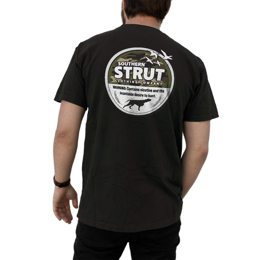 HUNTING TIN – WARNING LABEL TEE