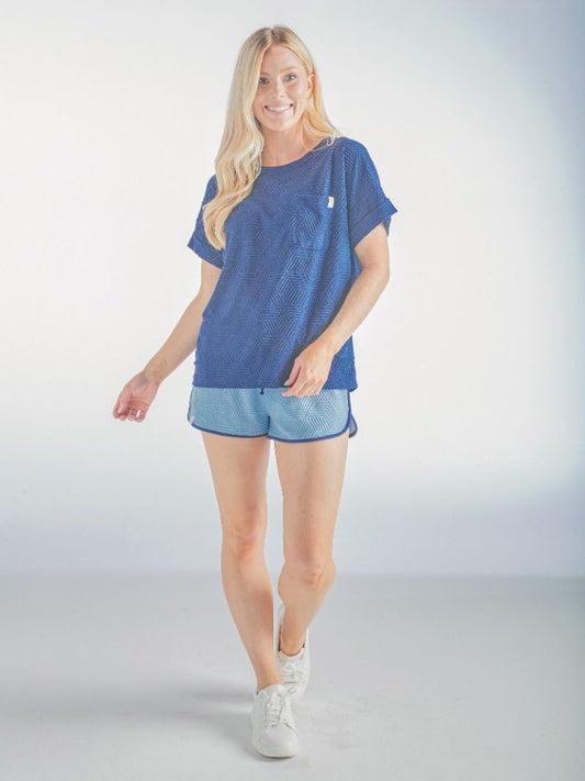 Simply Southern Navy Terry top