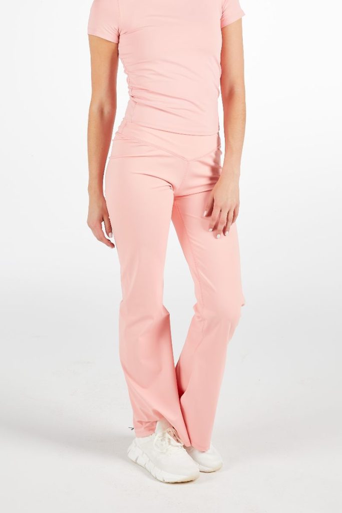 Simply Southern flare active pants in petal