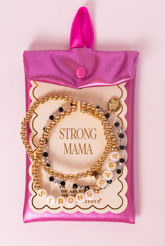 SIMPLY SOUTHERN Jeweled 3 Piece Set Bracelets