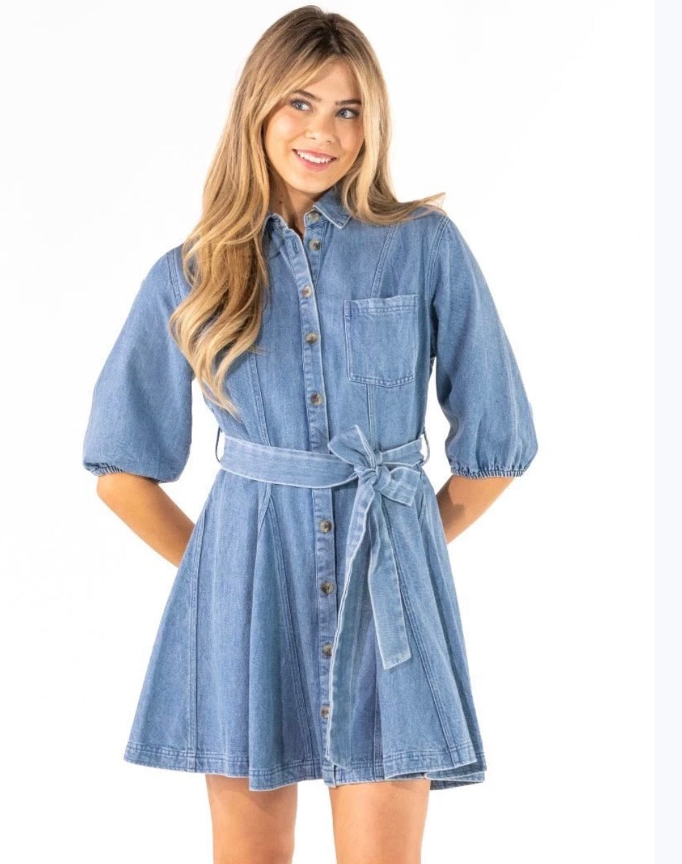 The Western Button Up Dress