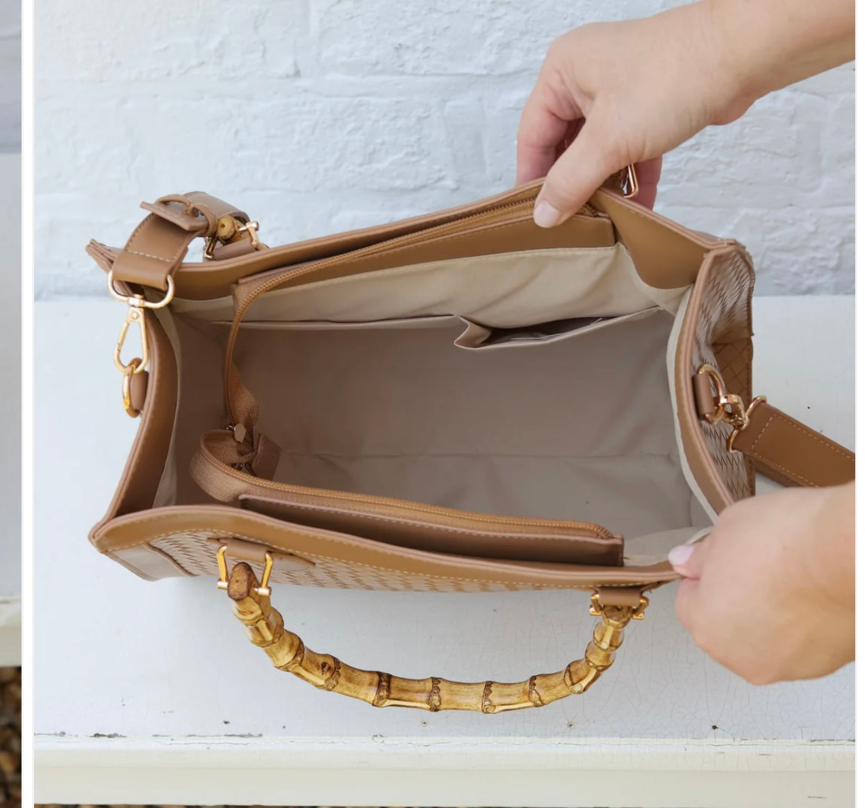 Palmer Tote Woven Tan