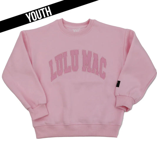 Youth LULU MAC Light Pink Crewneck