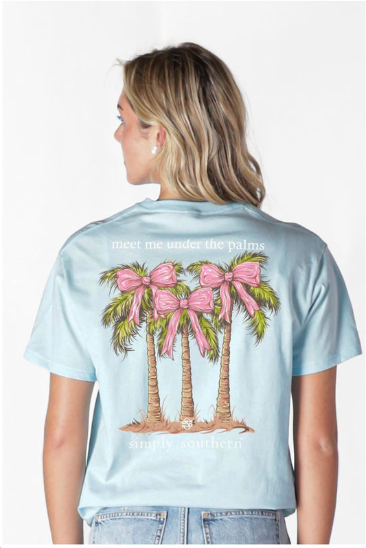 Simply southern mineral washed palm tshirt