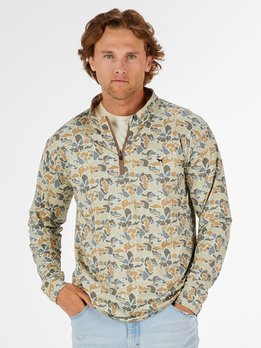 Men’s Simply Southern Quarter Zip - Lt camo