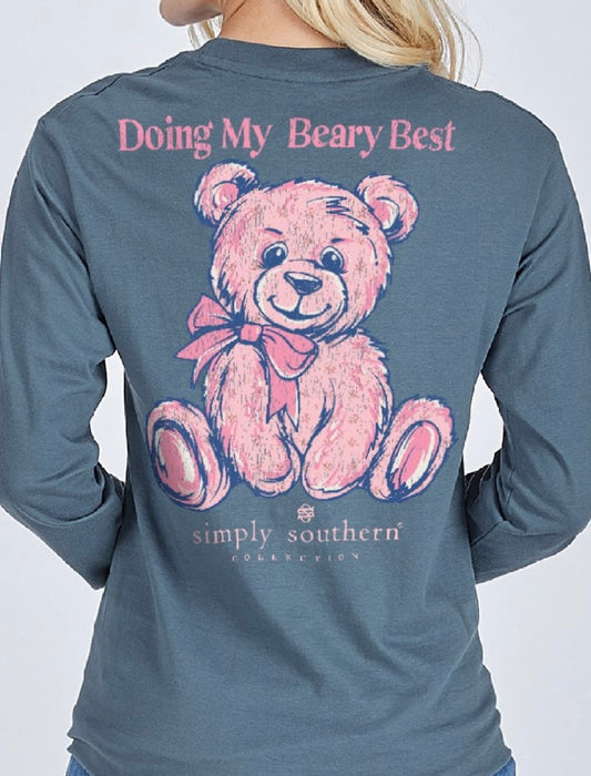 Simply Southern “teddy best ” Youth long Sleeve Shirt