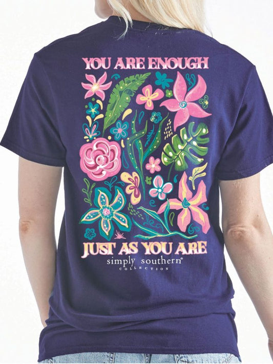 Simply Southern “enough” Youth Short Sleeve Shirt