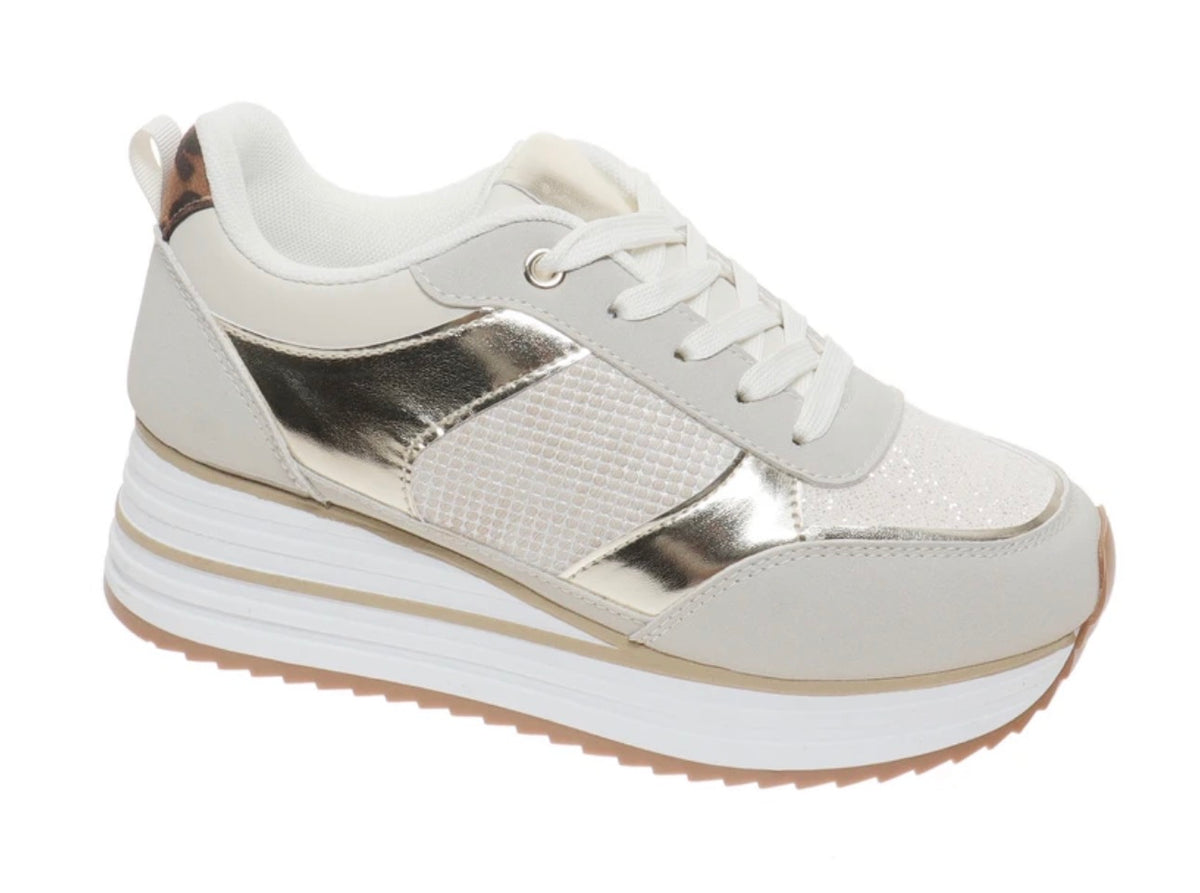 Brenna Platform gold Sneaker
