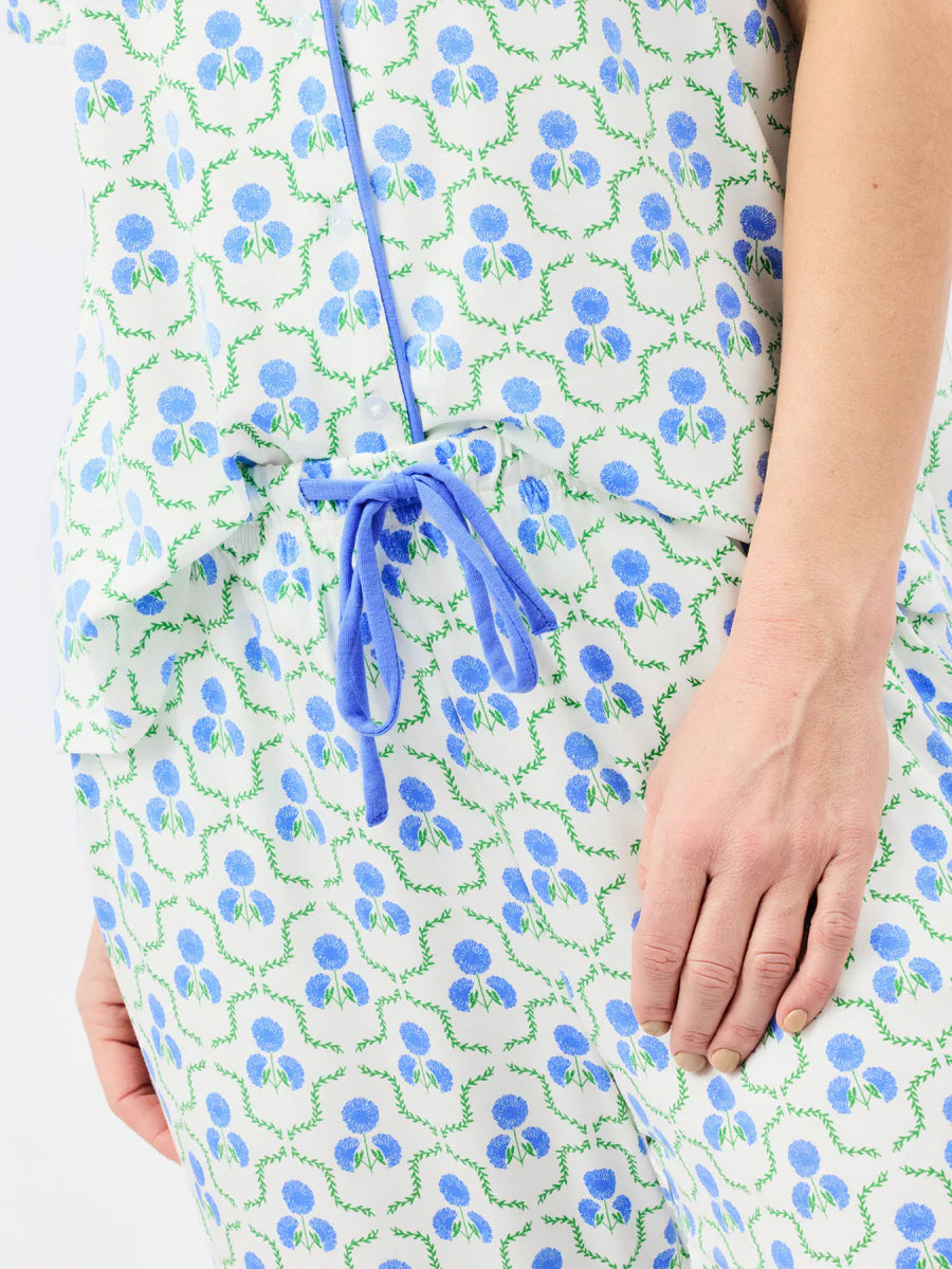 Charlotte Pants Set | Sweetbriar Lattice Blue