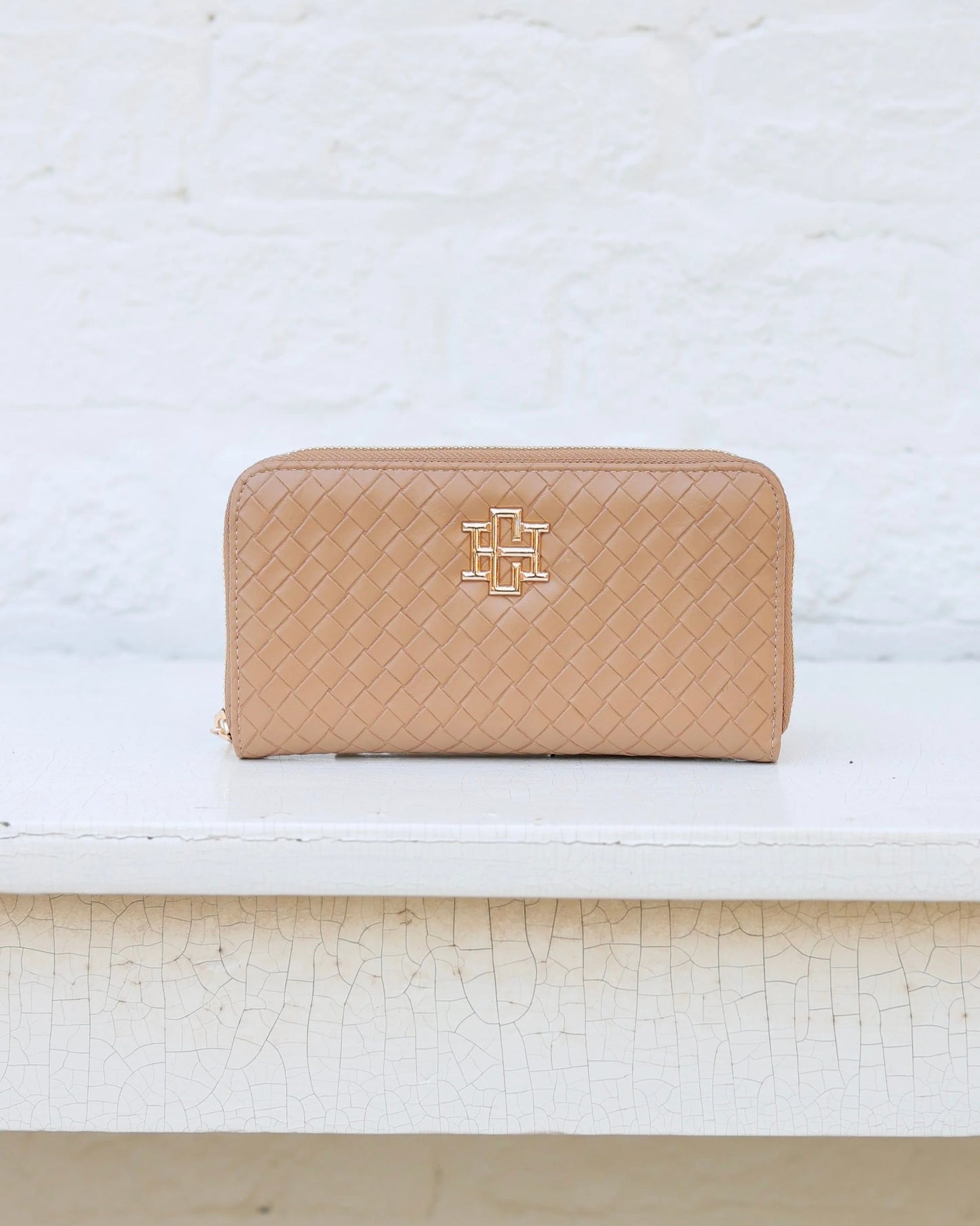 Penelope Wallet | Woven Tan