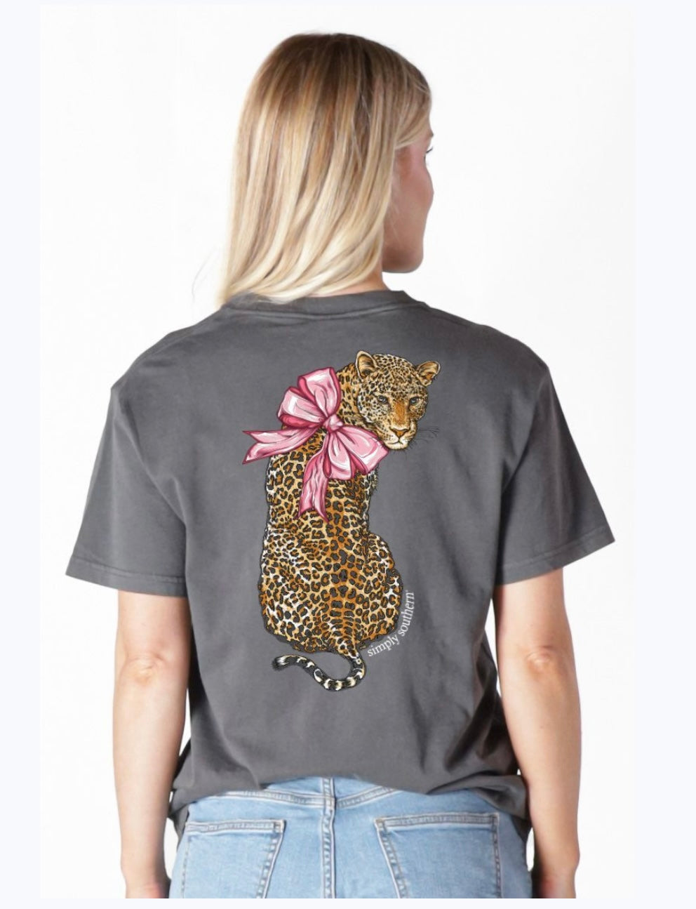Simply southern mineral washed leopard tshirt