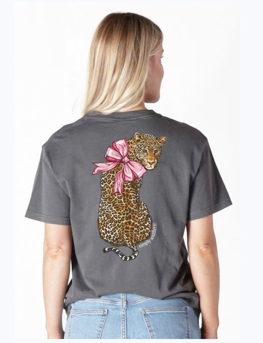 Simply southern mineral washed leopard tshirt