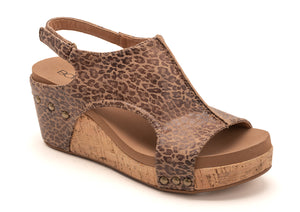 CORKY'S CARLEY small leopard CORK WEDGE