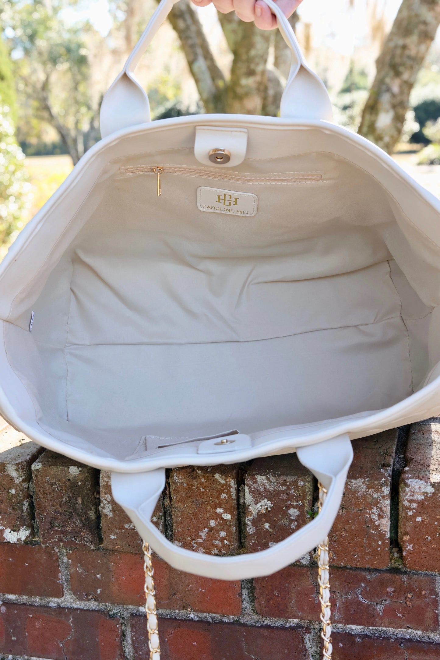 Melissa Tote Bag | Cream Quilted LD