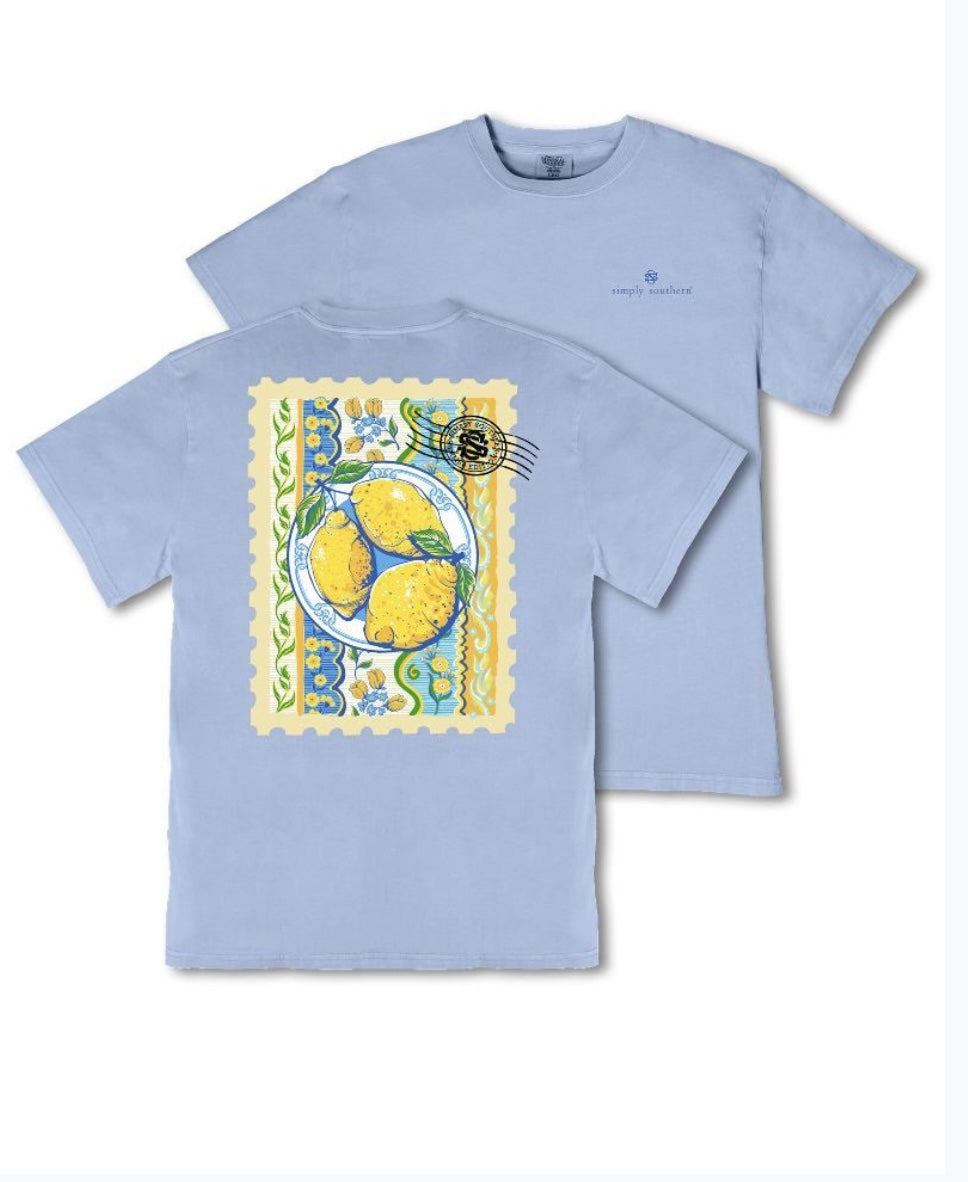 Simply southern mineral washed lemon tshirt
