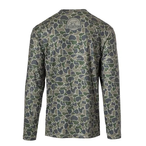 Backwoods Camo Dry-fit L/S Pocketed Tee