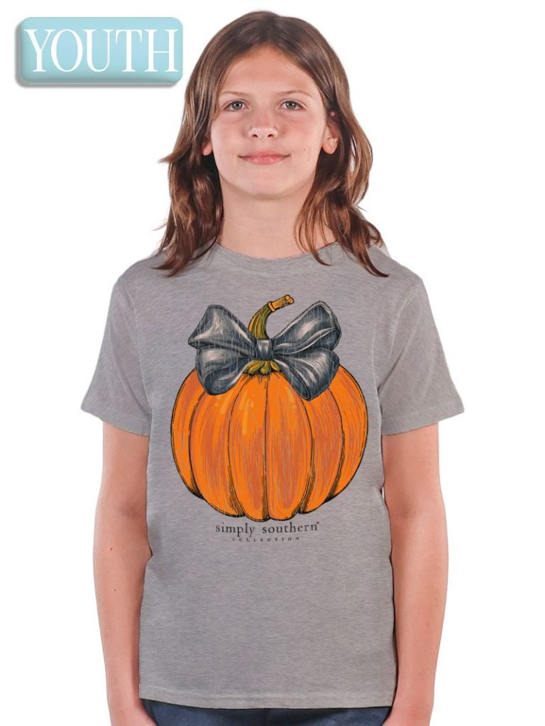 Simply Southern Youth "pumpkin" Short Sleeve Tee