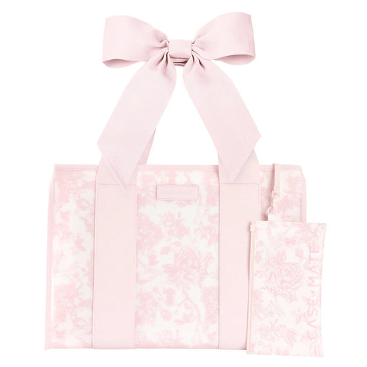Casemate jelly tote bag ballet pink afternoon rosé bow
