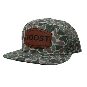Roost 7 Panel Leather Camo Mesh